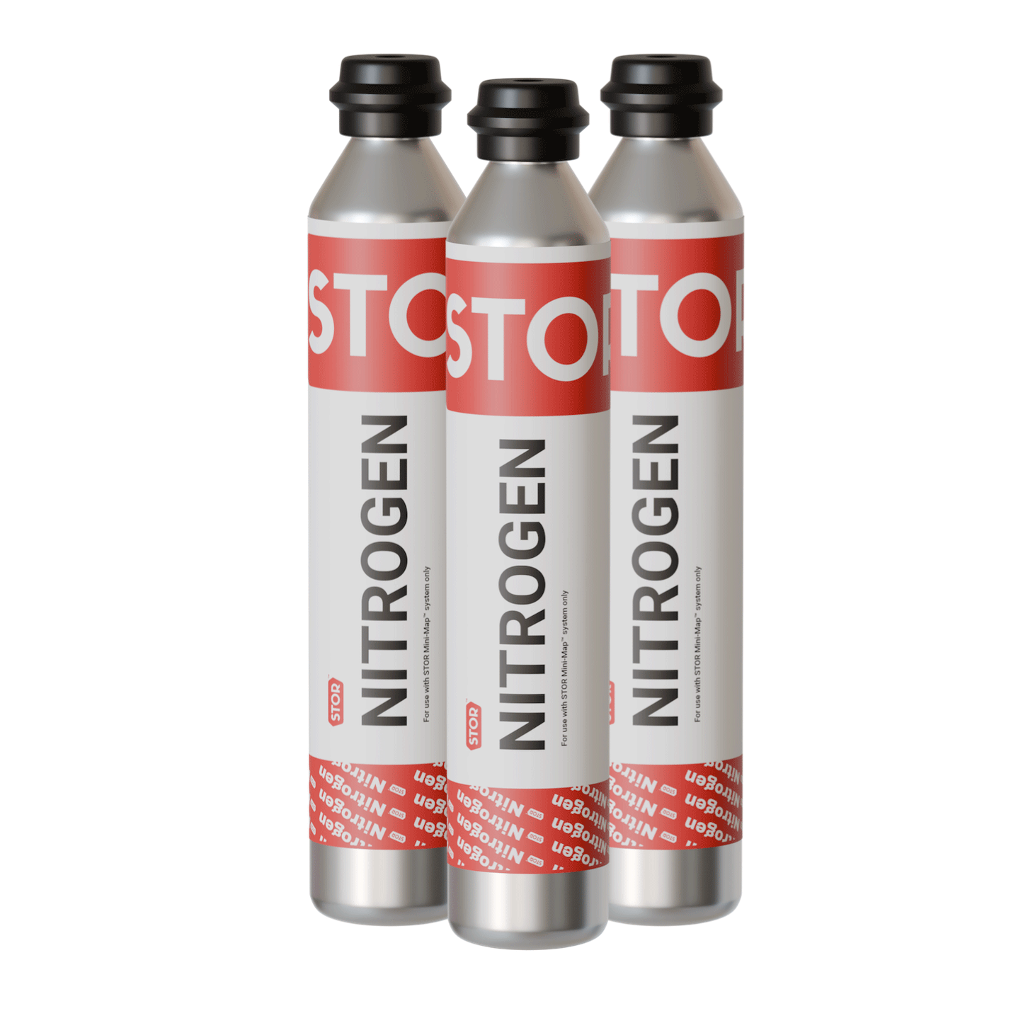 Three nitrogen cartridges
